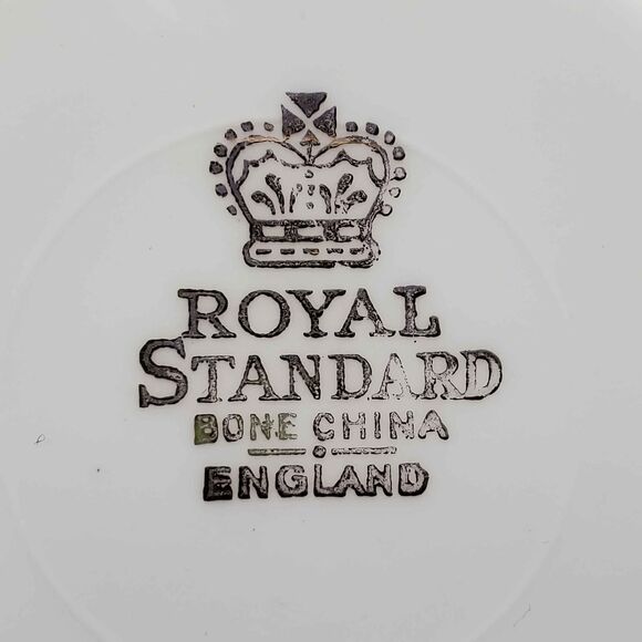 Royal Standard Teacup and Saucer Pink Gold Flowers Vintage - Picture 8 of 9